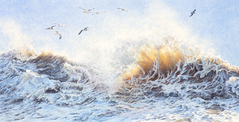 Wild and Free. Painting by Felicity Flutter