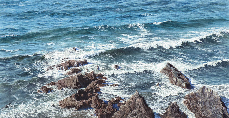 Deep Blue Sea. Painting by Felicity Flutter
