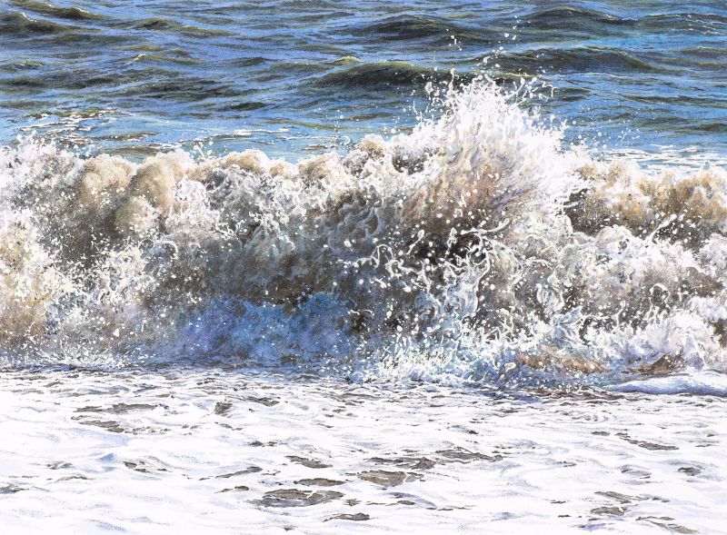 Spray Surf. Painting by Felicity Flutter