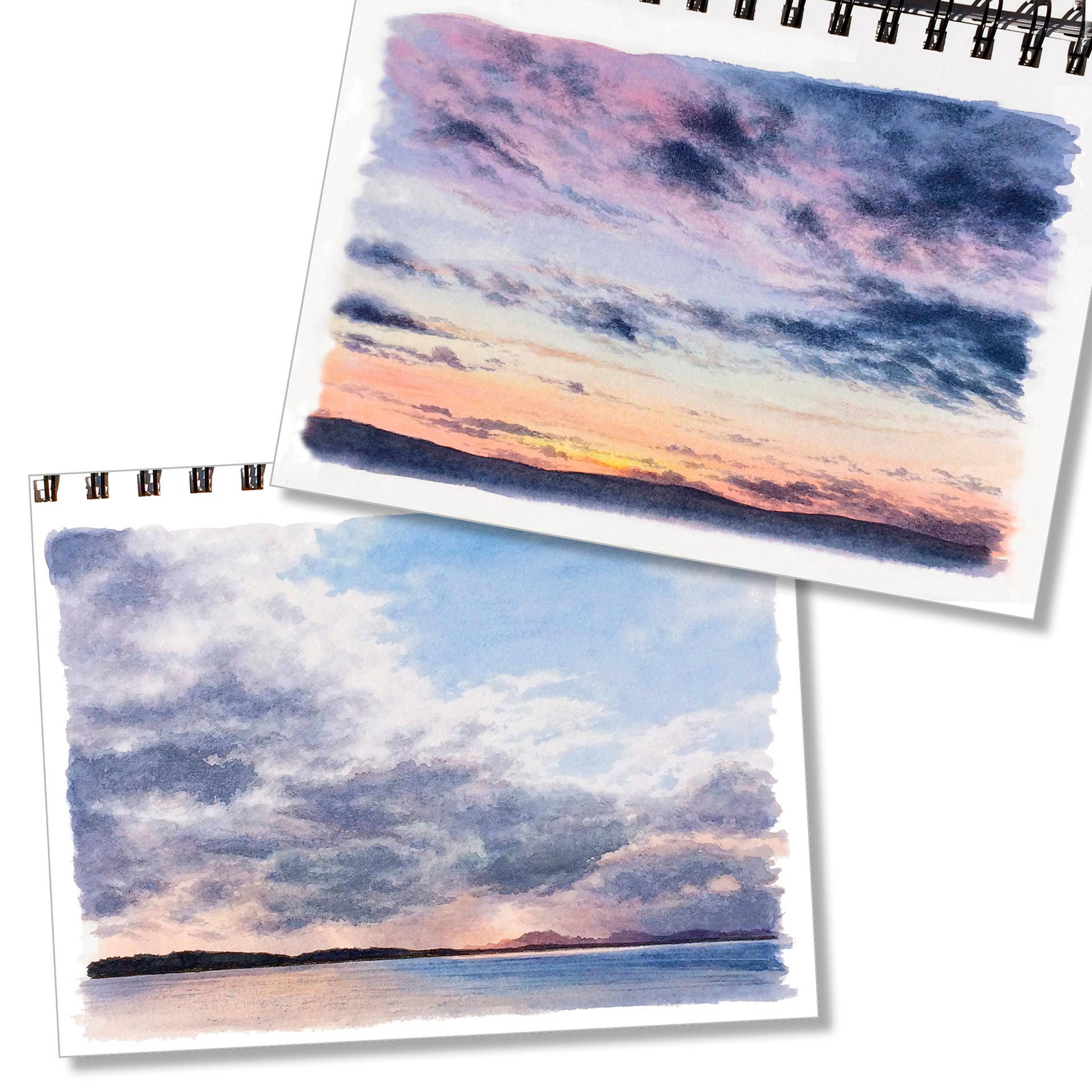 Sketchbook paintings by Felicity Flutter